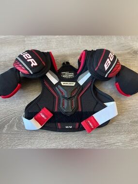 Bauer Black and Red Hockey Shoulder Pads